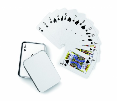 Logo trade promotional items image of: Playing cards in tin box