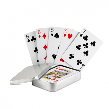 Logo trade promotional giveaways picture of: Playing cards in tin box