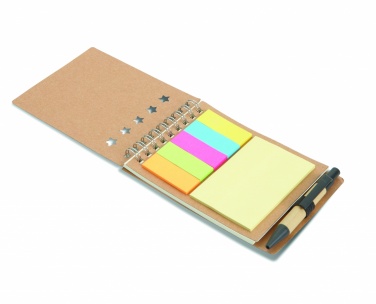 Logo trade business gift photo of: Notepad with pen and memo pad