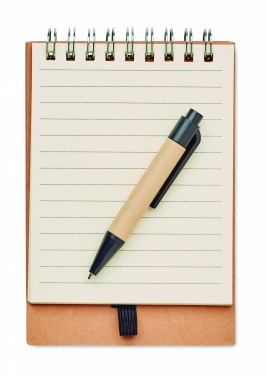 Logo trade corporate gifts image of: Notepad with pen and memo pad