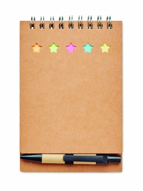 Logo trade business gift photo of: Notepad with pen and memo pad