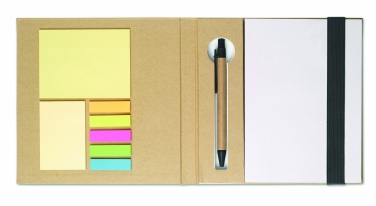 Logo trade corporate gifts picture of: Notebook with memo set and pen