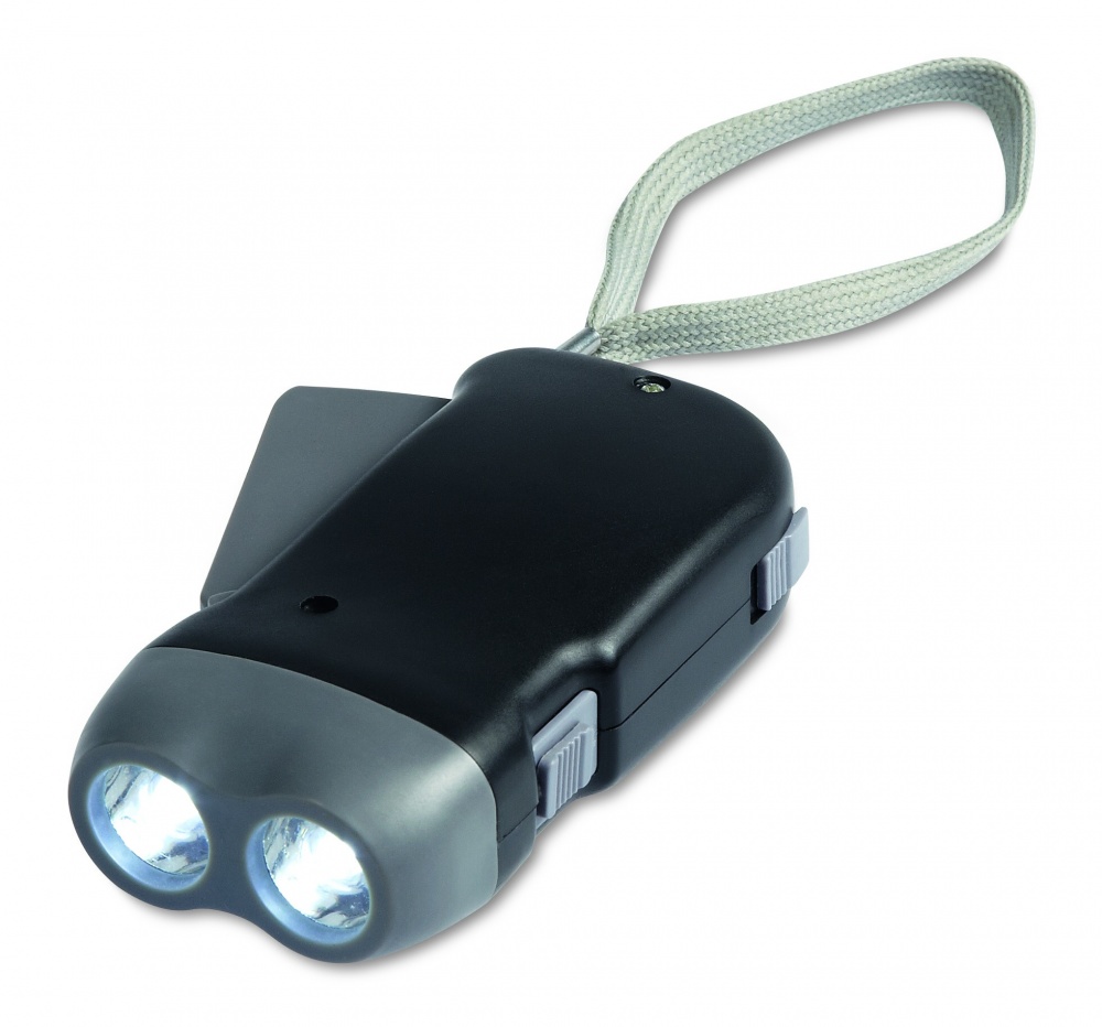 Logo trade advertising products image of: 2 LED dynamo torch