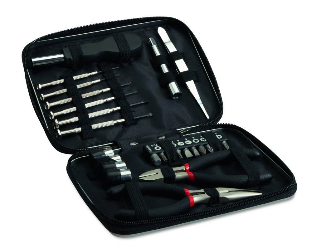 Logo trade promotional gift photo of: 26 pcs tool in aluminium case