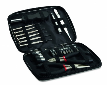 Logo trade advertising product photo of: 26 pcs tool in aluminium case