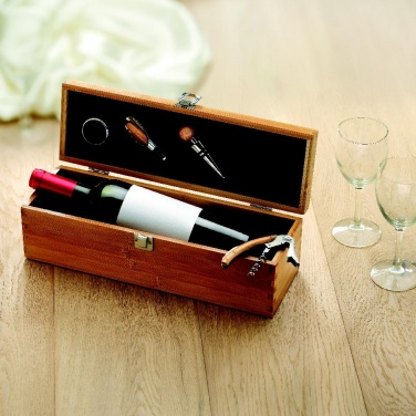 Logotrade business gifts photo of: Wine set in bamboo box