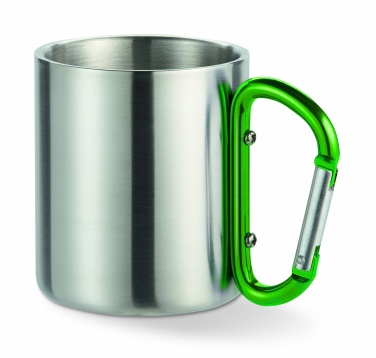 Logo trade promotional giveaways image of: Metal mug & carabiner handle