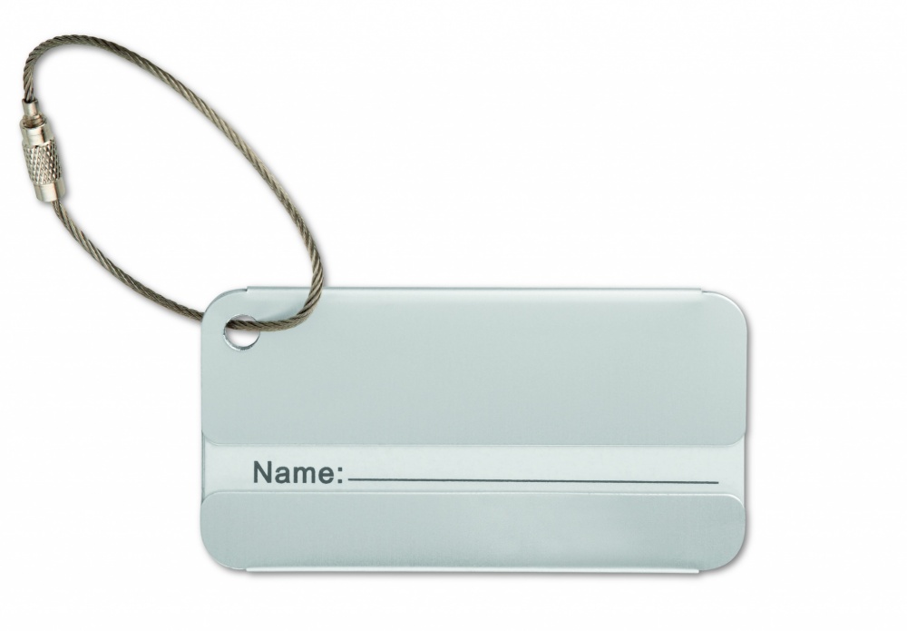 Logo trade promotional merchandise image of: Aluminium luggage tag