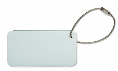 Logo trade promotional products image of: Aluminium luggage tag