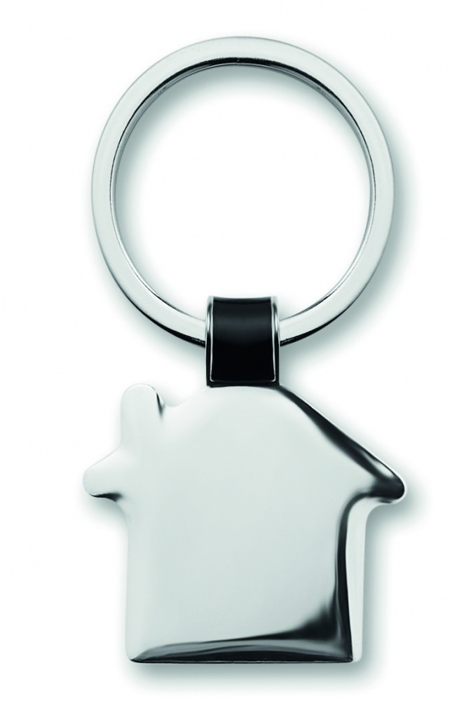 Logo trade promotional gifts picture of: House shaped key ring Riga