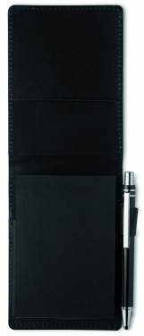 Logo trade promotional merchandise photo of: A7 notepad in PU pouch w/pen