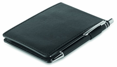 Logotrade promotional giveaway image of: A7 notepad in PU pouch w/pen