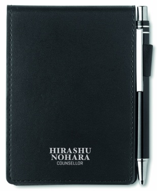 Logotrade promotional product image of: A7 notepad in PU pouch w/pen