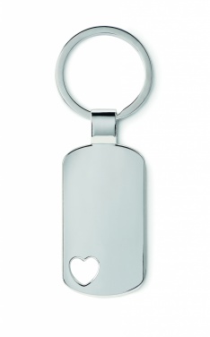 Logo trade advertising products picture of: Key ring with heart detail Jūrmala