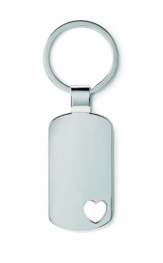 Logo trade promotional products image of: Key ring with heart detail Jūrmala