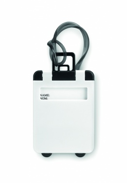 Logo trade promotional merchandise image of: Luggage tags plastic