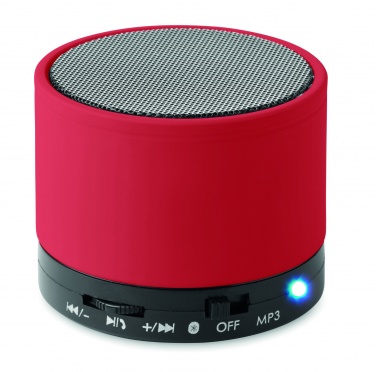 Logo trade promotional giveaways image of: Round wireless speaker