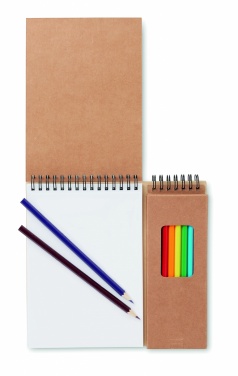 Logotrade promotional merchandise picture of: Colouring set with notepad