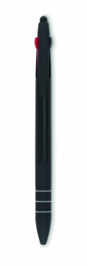 Logo trade promotional merchandise picture of: 3 colour ink pen with stylus