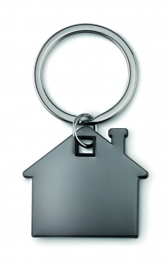 Logo trade promotional gifts picture of: House shape plastic key ring Rezekne