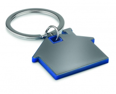 Logo trade corporate gifts picture of: House shape plastic key ring