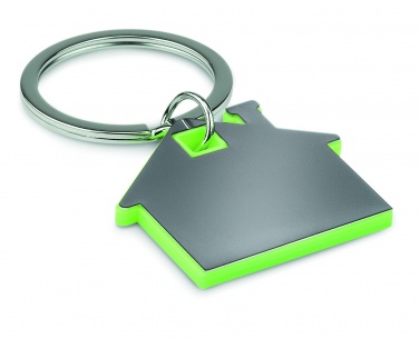 Logotrade promotional products photo of: House shape plastic key ring Rezekne