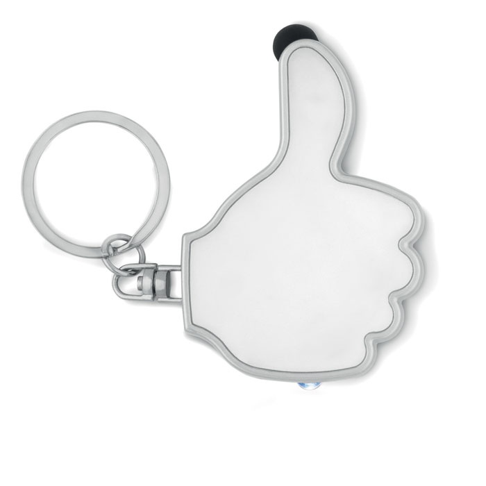 Logo trade promotional gifts image of: Thumbs up led light w/key ring Valmiera