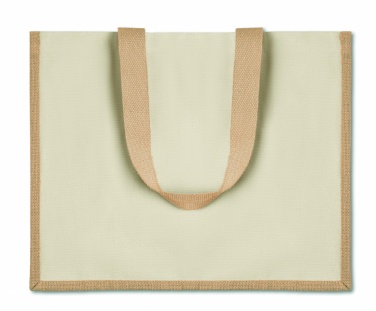 Logo trade corporate gifts image of: Jute and canvas shopping bag