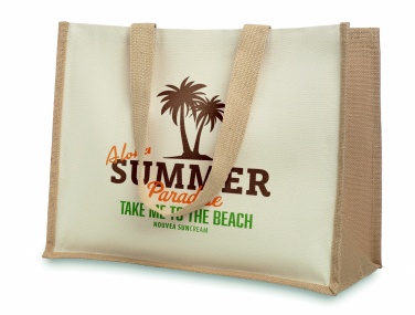 Logo trade advertising products picture of: Jute and canvas shopping bag