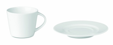 Logo trade promotional giveaways image of: Cappuccino cup and saucer