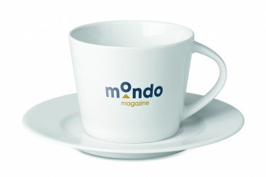 Logo trade promotional giveaways picture of: Cappuccino cup and saucer