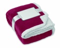 Blanket coral fleece/ sherpa, Burgundy