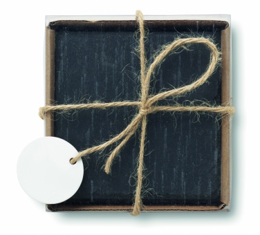 Logo trade promotional items picture of: Slate coasters with EVA bottom