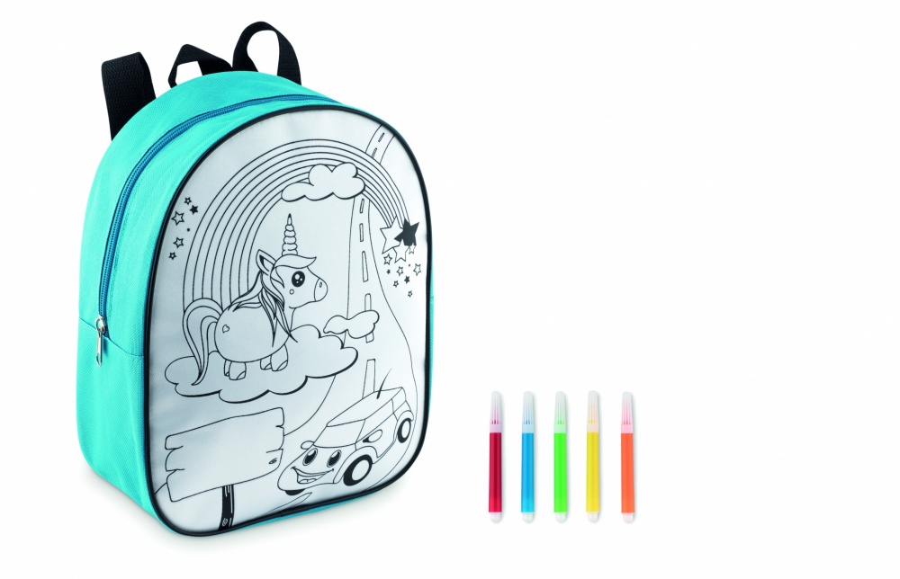 Logo trade business gift photo of: Backpack with 5 markers