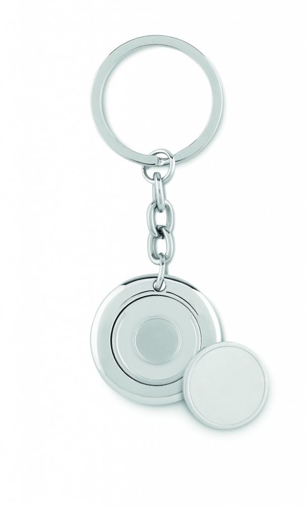 Logotrade promotional items photo of: Key ring with token Cēsis