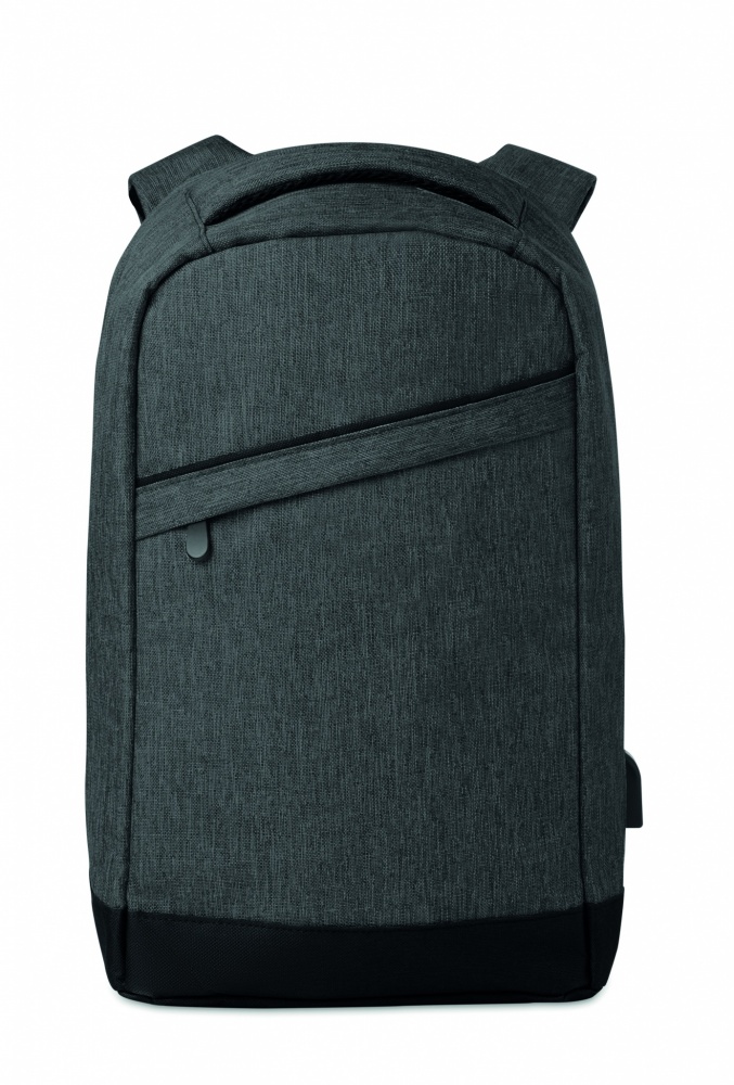 Logotrade promotional gift image of: 2 tone backpack incl USB plug