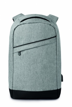 Logo trade promotional gifts image of: 2 tone backpack incl USB plug