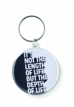 Logo trade promotional merchandise photo of: Small pin button key ring Tukums