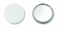 Mirror button metal, Matt Silver