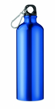 Logotrade promotional giveaway image of: Single-walled 750 ml aluminum bottle with a carabiner and customizable printing