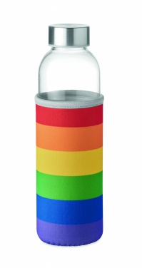 Logo trade corporate gifts image of: Glass bottle in pouch 500ml