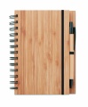 Bamboo notebook with pen lined BAMBLOC, Wood