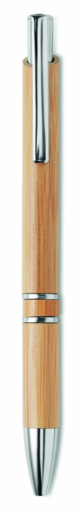 Logo trade promotional gift photo of: Bamboo automatic ball pen