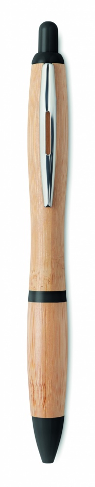 Logo trade promotional gift photo of: Ball pen in ABS and bamboo