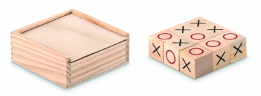 Logo trade corporate gifts image of: Wooden tic tac toe