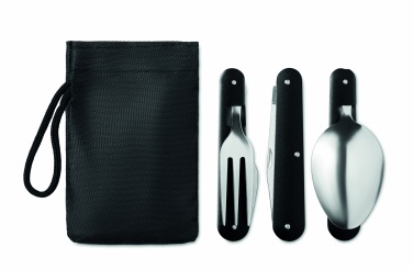 Logo trade corporate gifts image of: 3-piece camping utensils set