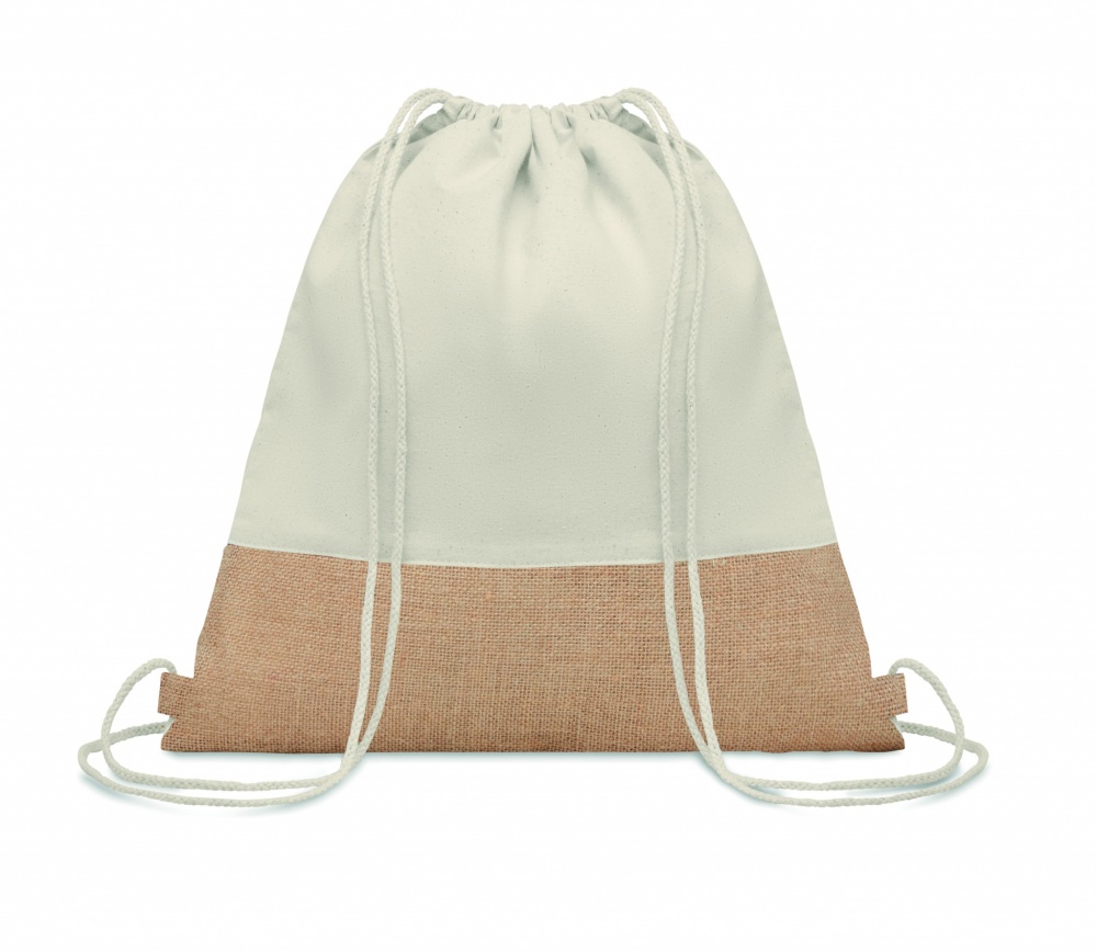 Logotrade promotional product image of: Drawstring bag w/ jute details