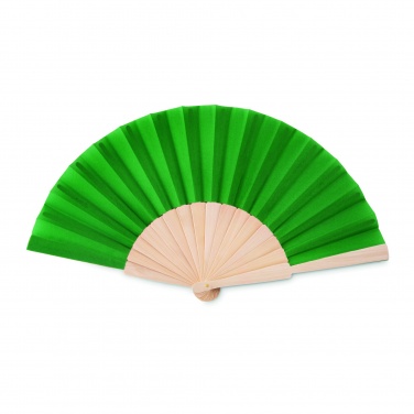 Logo trade promotional giveaways image of: Manual hand fan wood