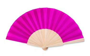 Logo trade promotional item photo of: Manual hand fan wood