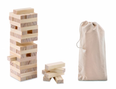 Logo trade corporate gifts picture of: Tower game in cotton pouch